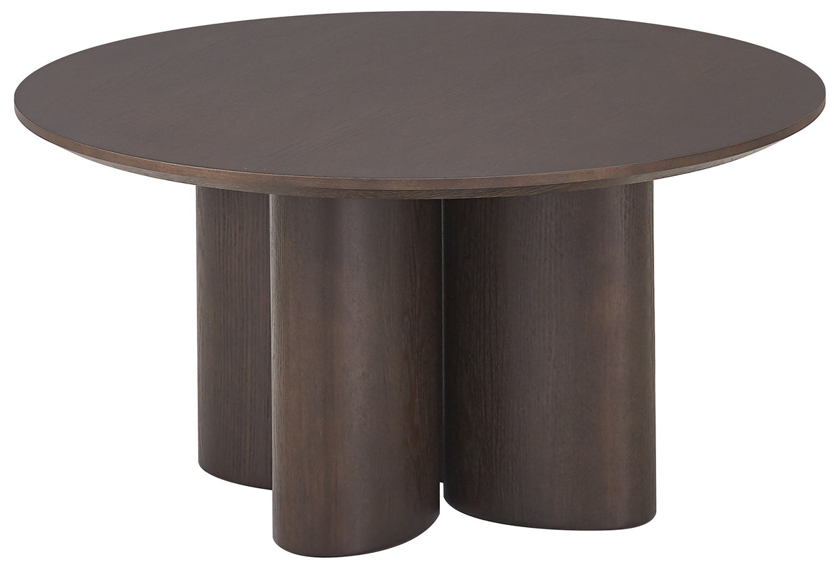 Runder Couchtisch Etially 80 cm Nussbaumfurnier