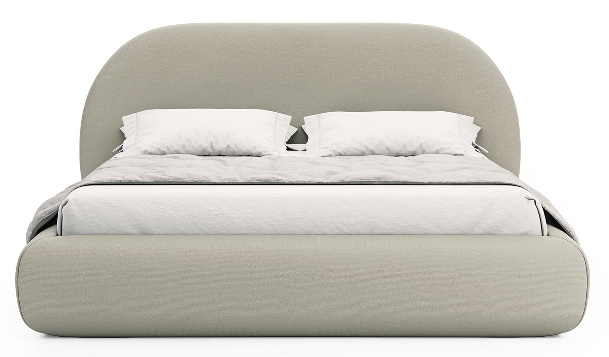 Polsterbett 180x200 cm Buvio hellbeige Chenille