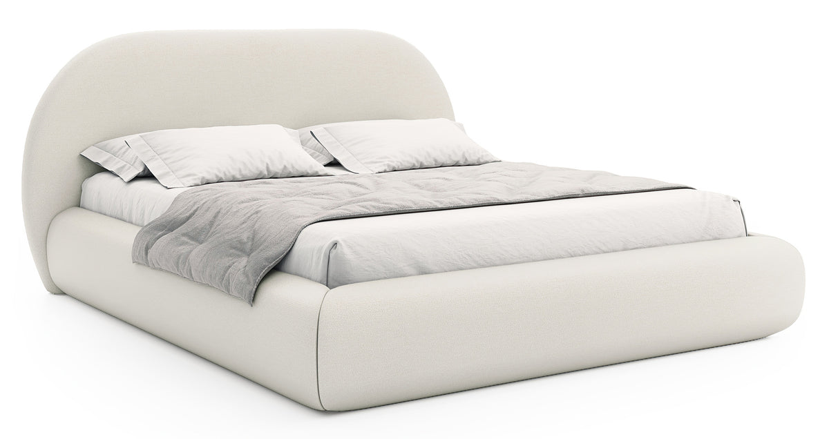Polsterbett 140x200 cm Buvio creme Chenille