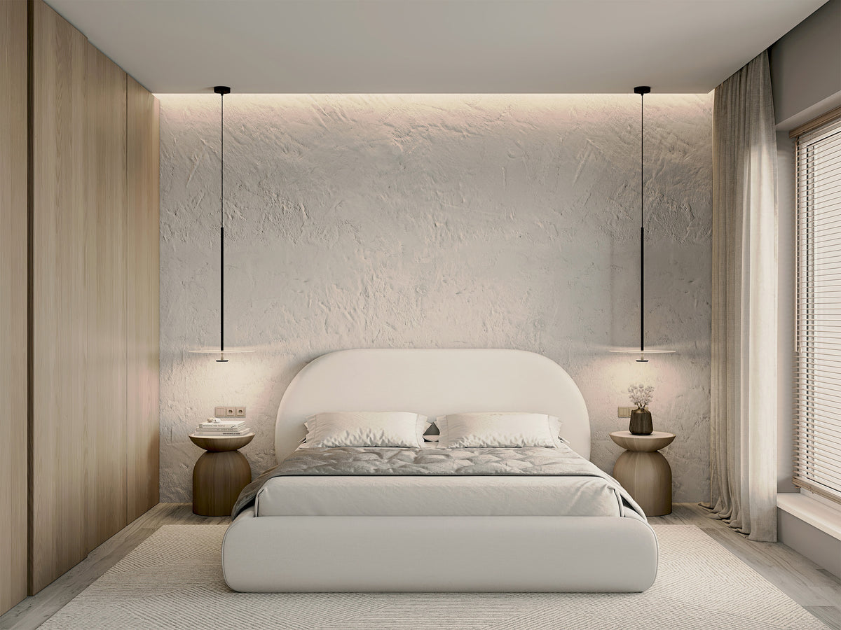 Polsterbett 160x200 cm Buvio cremefarbenes Chenille