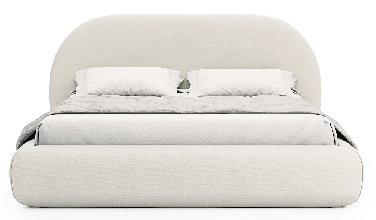 Polsterbett 140x200 cm Buvio creme Chenille