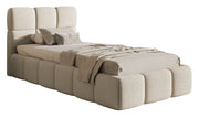Polsterbett 90x200 cm Cloudy hellbeige Bouclé