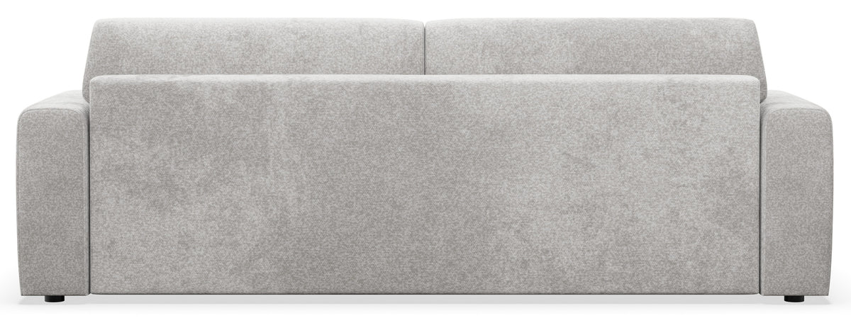 Canapé convertible 3 places Cobbly avec coffre de rangement, tissu chenille gris