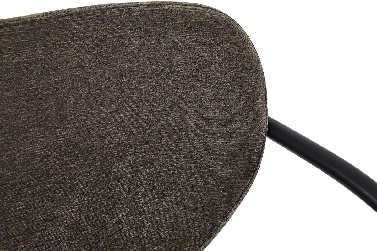 Gepolsterter Stuhl Novaric in Graphit Chenille