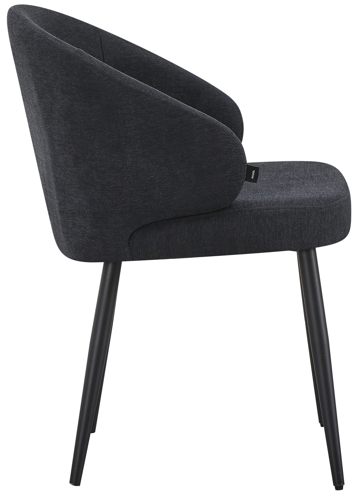 Chaise tapissée Atiblle en tissage graphite