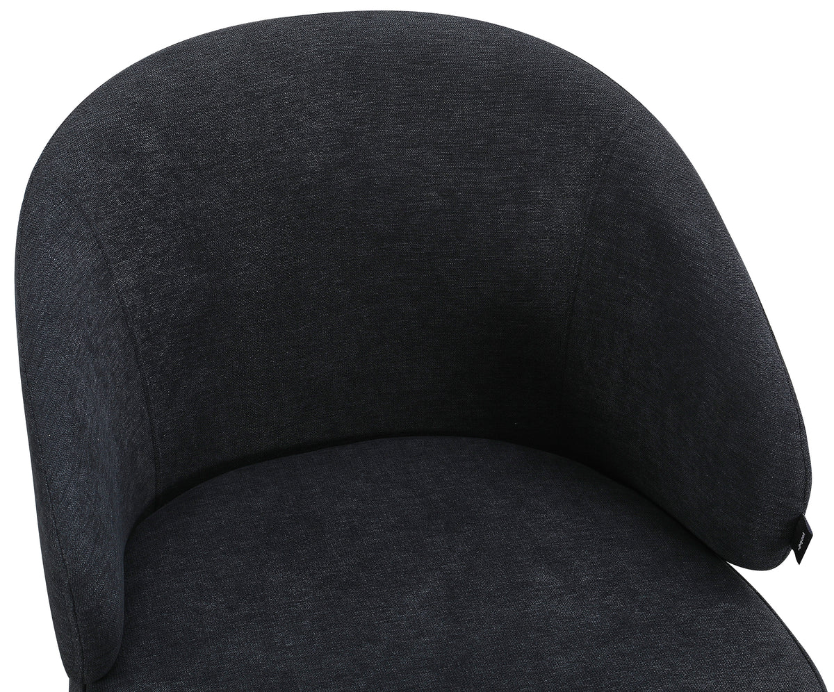 Chaise tapissée Atiblle en tissage graphite