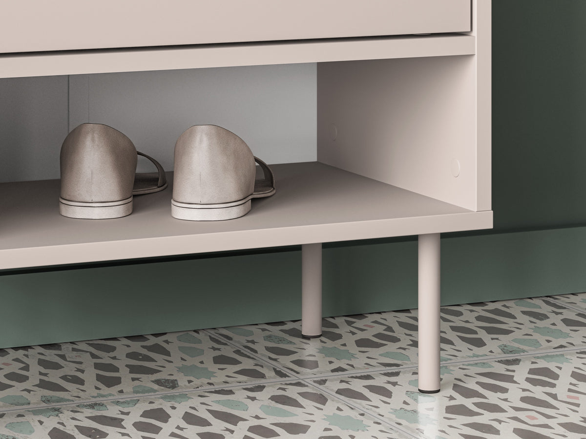 Zweiflügeliger Kleiderschrank Dioce 54 cm mit Kleiderstange und Regal Kaschmir