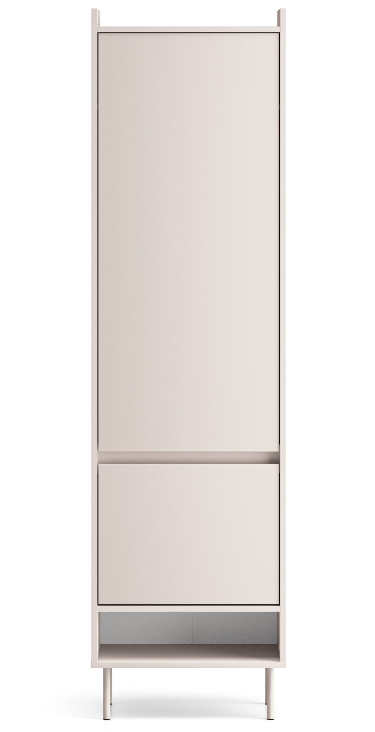 Zweiflügeliger Kleiderschrank Dioce 54 cm mit Kleiderstange und Regal Kaschmir
