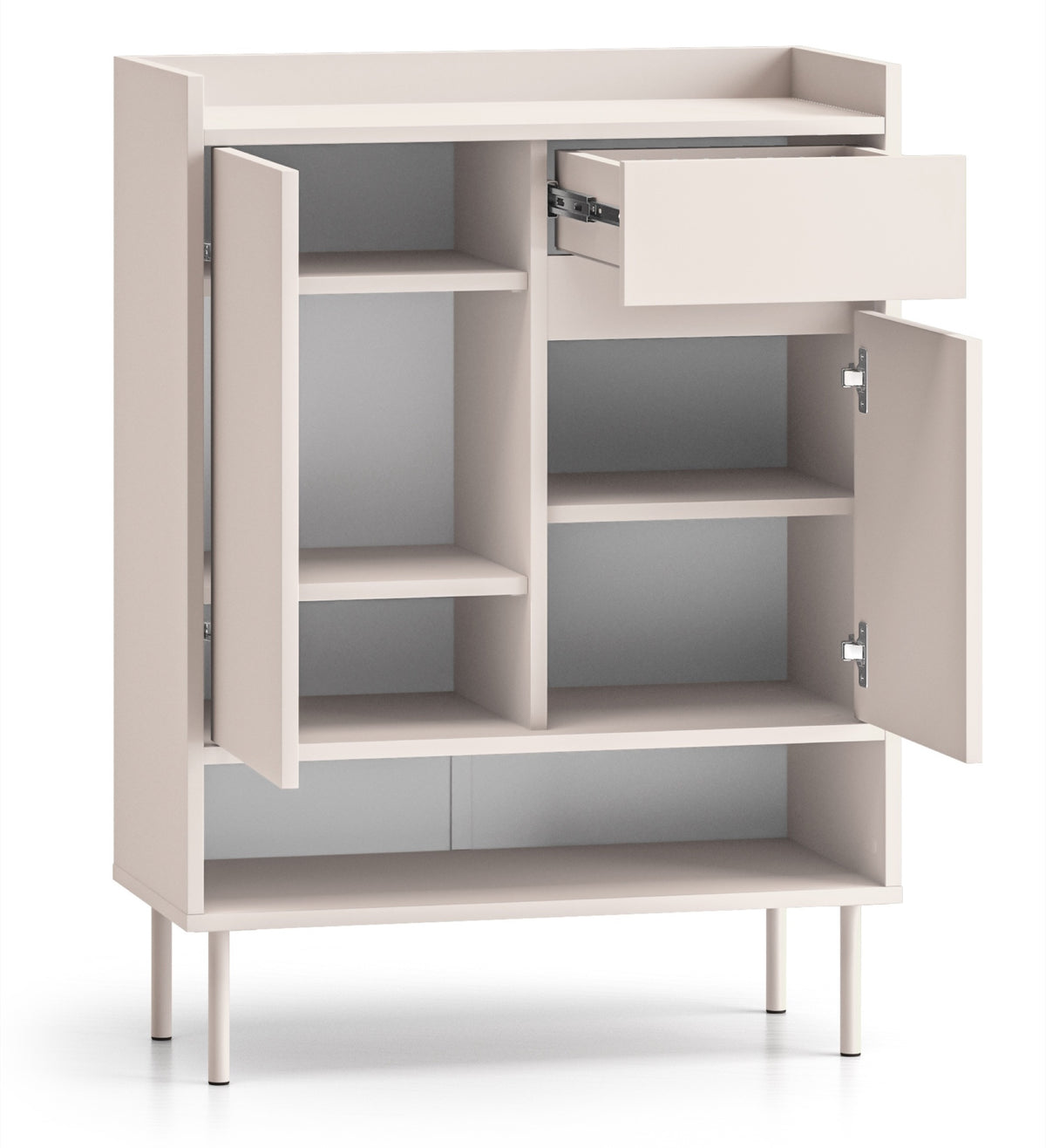Zweittüriger Schuhschrank Dioce mit Schublade 70 cm Kaschmir