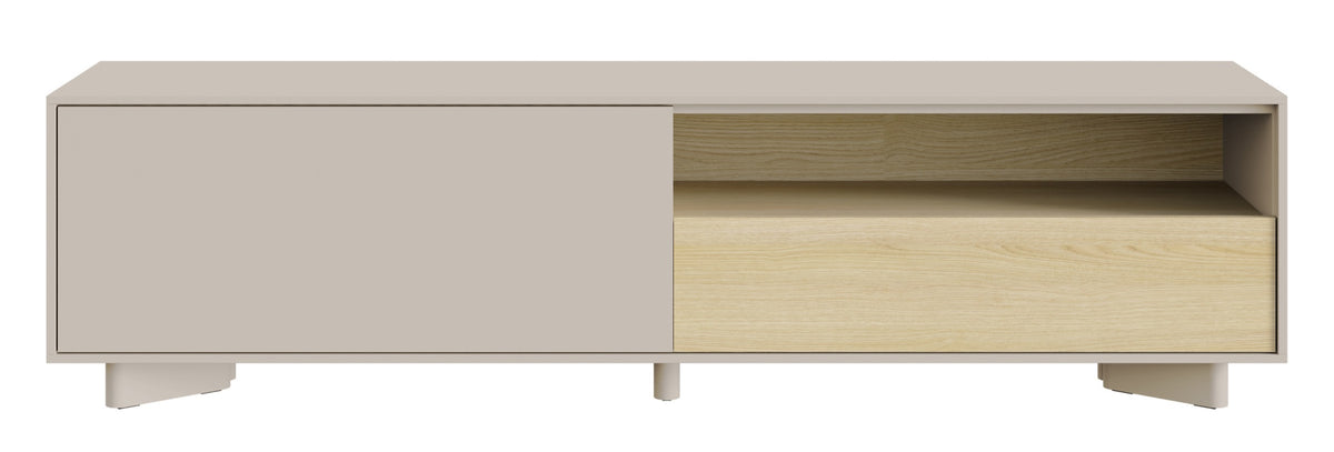 Meuble TV Distria avec tiroir 175 cm cachemire/chêne Vicenza