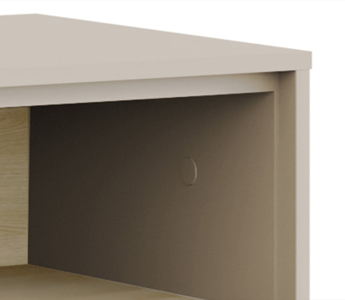 Zweiturige Kommode Distria mit Schubladen, 156 cm, Kaschmir/Vicenza-Eiche