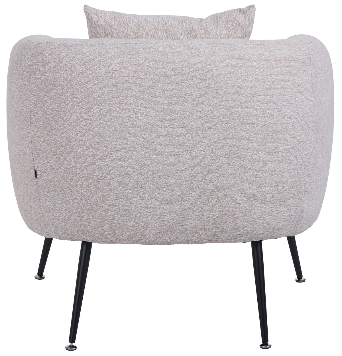 Fauteuil de relaxation Inglede en chenille beige clair sur pieds noirs