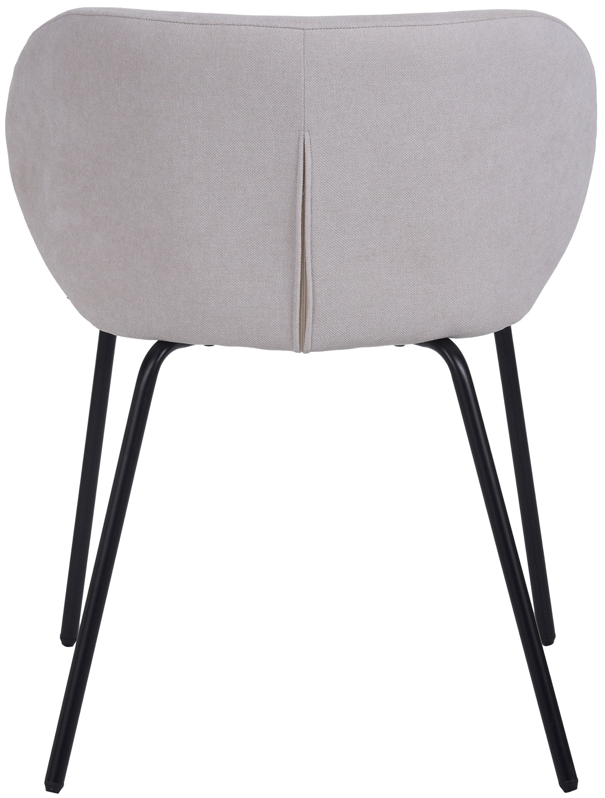 Chaise de salle à manger Berlents en tissu crème tressé sur pieds noirs
