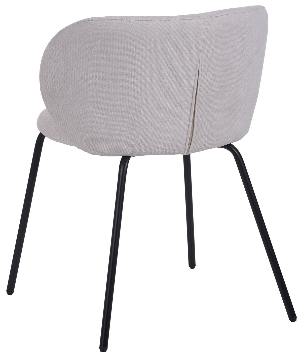 Chaise de salle à manger Berlents en tissu crème tressé sur pieds noirs
