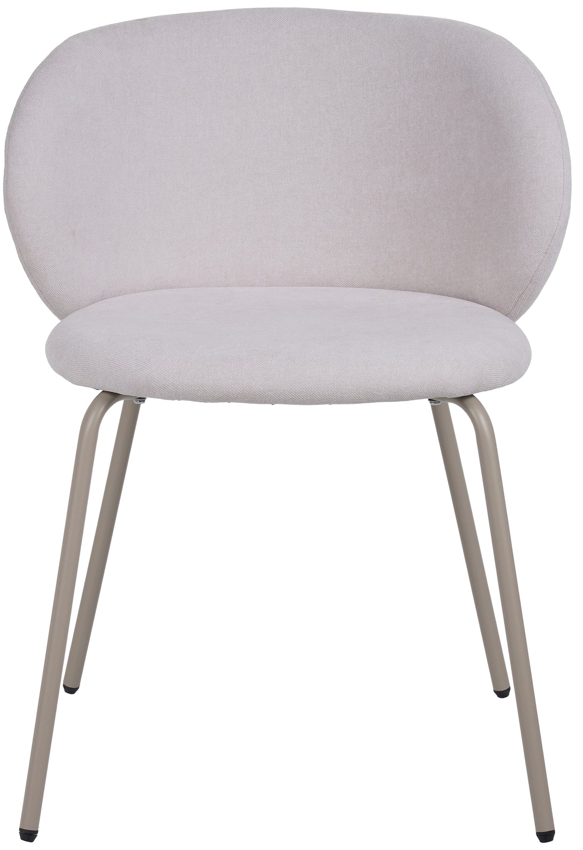 Chaise de salle à manger Berlents en tissu crème avec tissage sur pieds beige