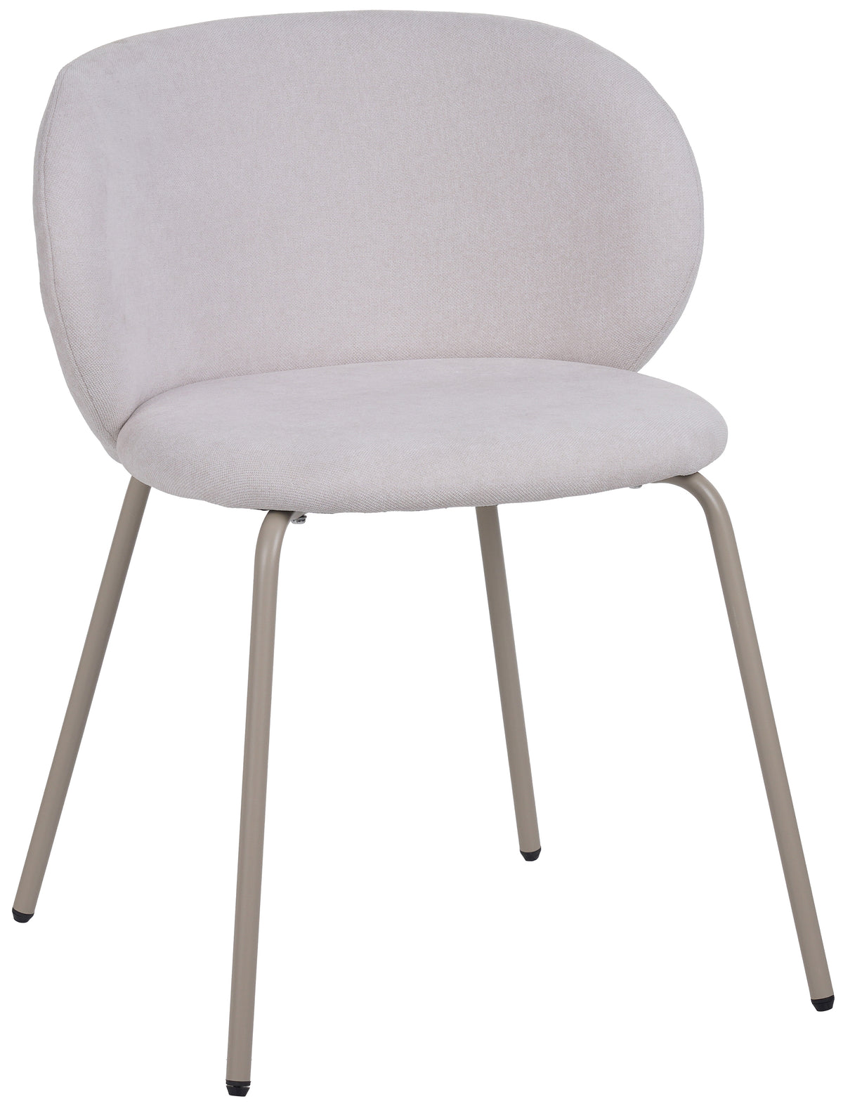 Chaise de salle à manger Berlents en tissu crème avec tissage sur pieds beige