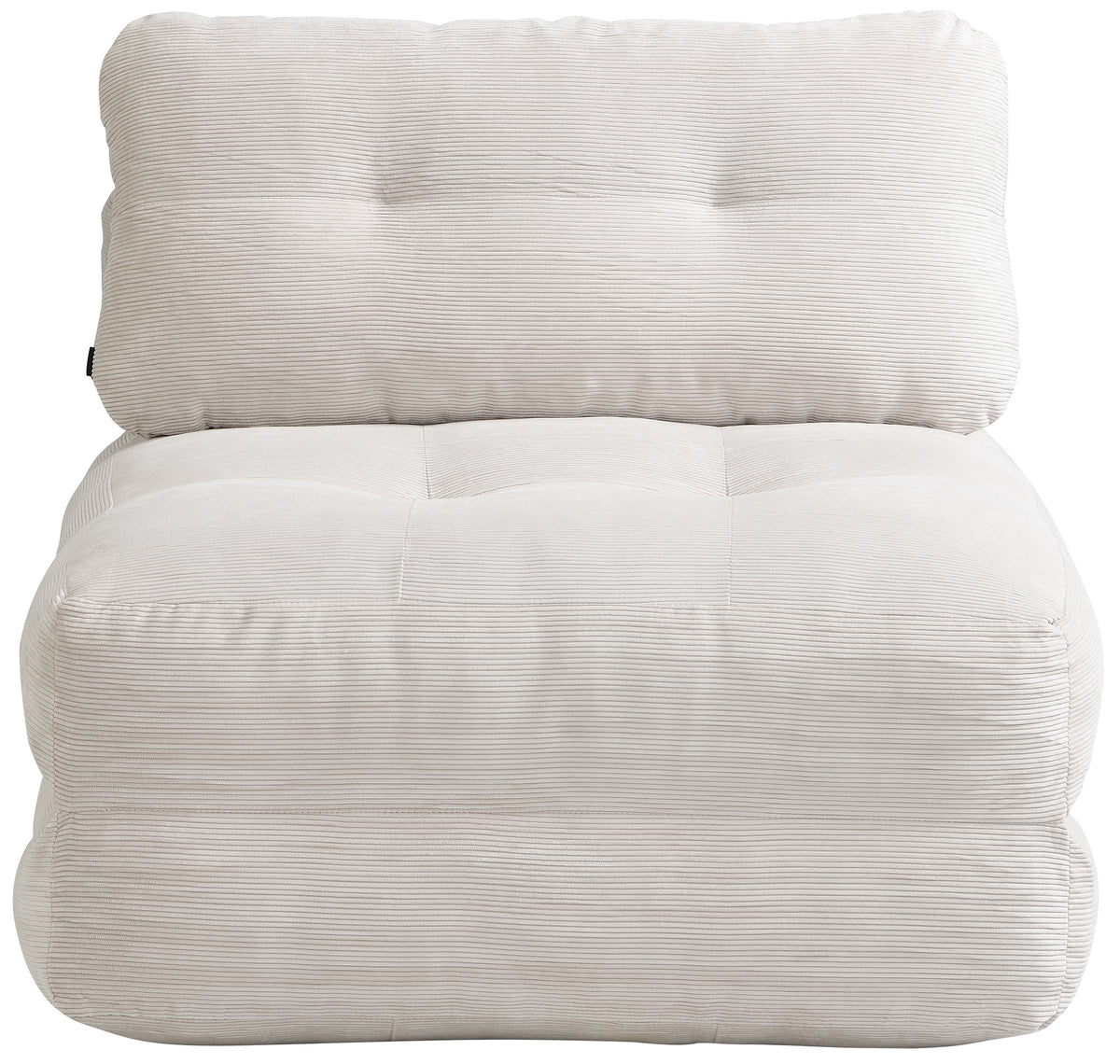 Fauteuil convertible Milessive en velours côtelé sable