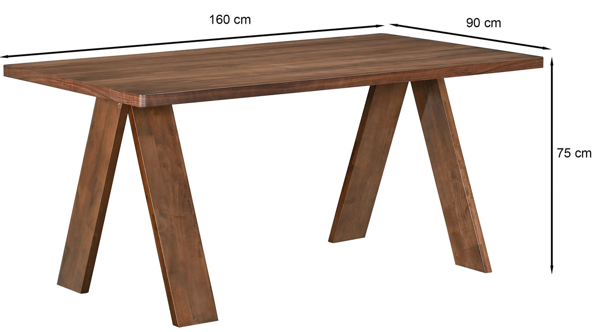 Table à manger Scusly 160x90 cm noyer