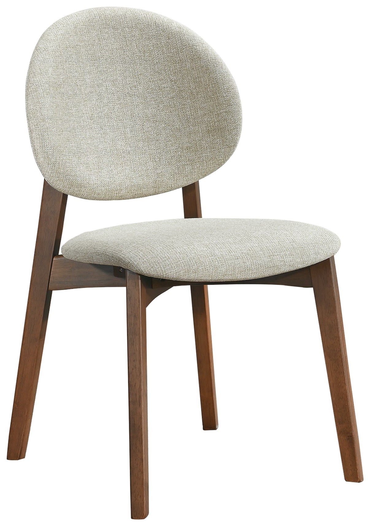 Chaise en bois pour salle à manger Stenne noyer/beige