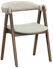 Chaise en bois pour salle à manger Inneles noyer/beige