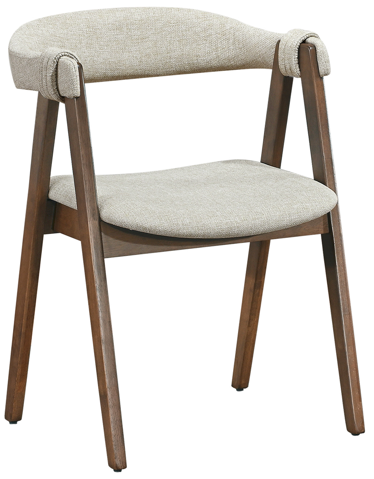 Chaise en bois pour salle à manger Inneles noyer/beige