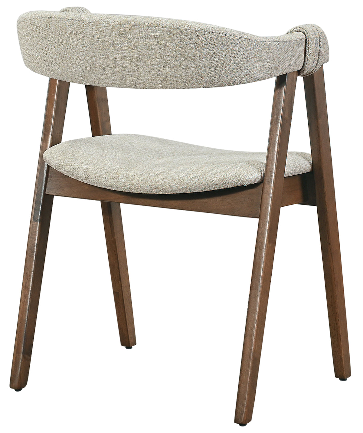 Chaise en bois pour salle à manger Inneles noyer/beige