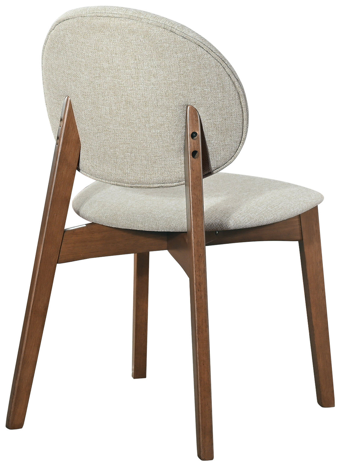 Chaise en bois pour salle à manger Stenne noyer/beige
