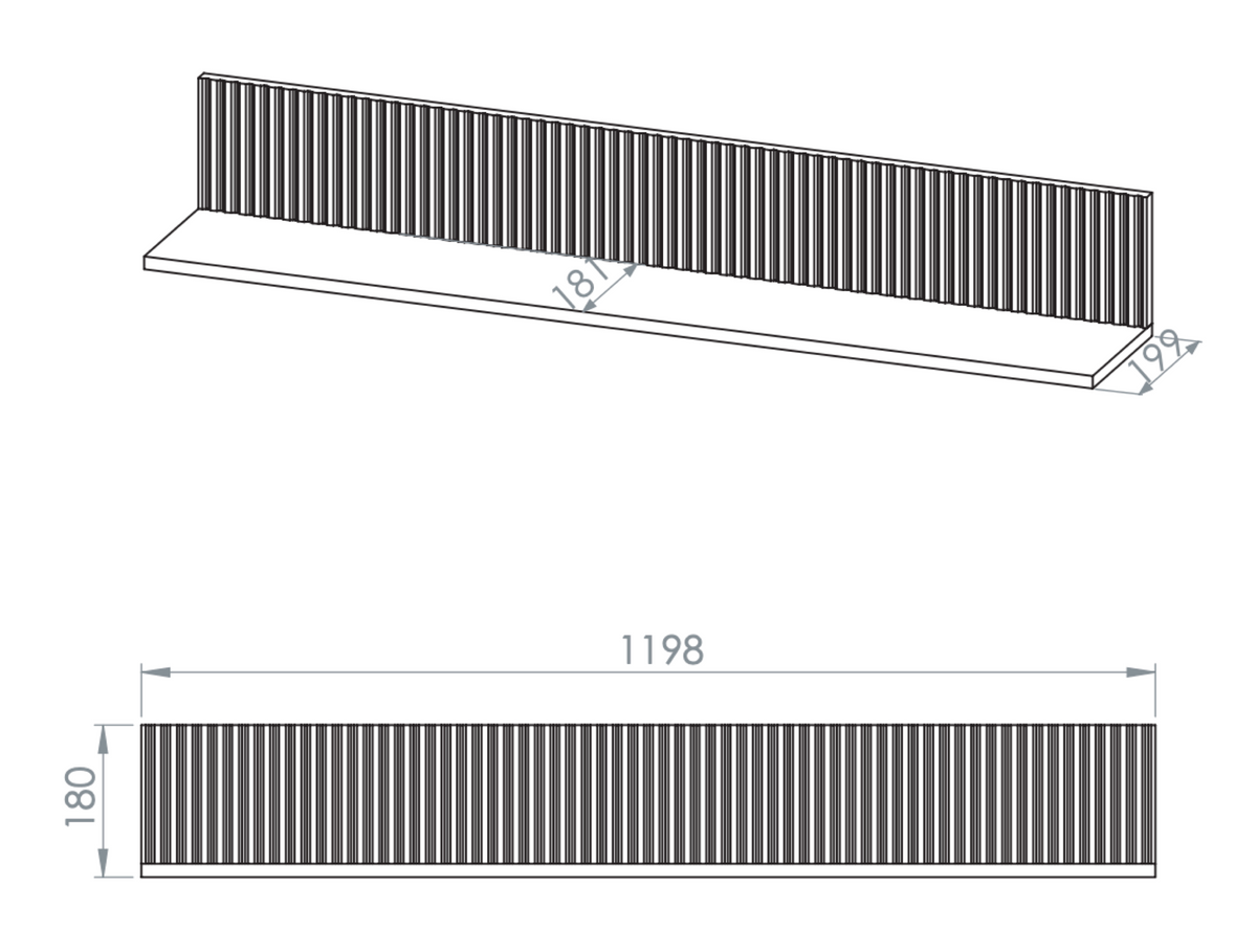 Hängeregal Dunea 120 cm Kaschmir