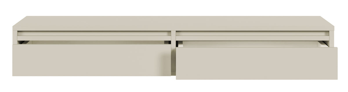 Coiffeuse Evo suspendue 110 cm cachemire avec tiroirs