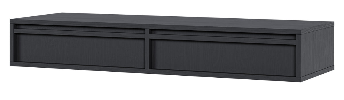 Toilette Evo suspendue avec tiroirs 110 cm Noir