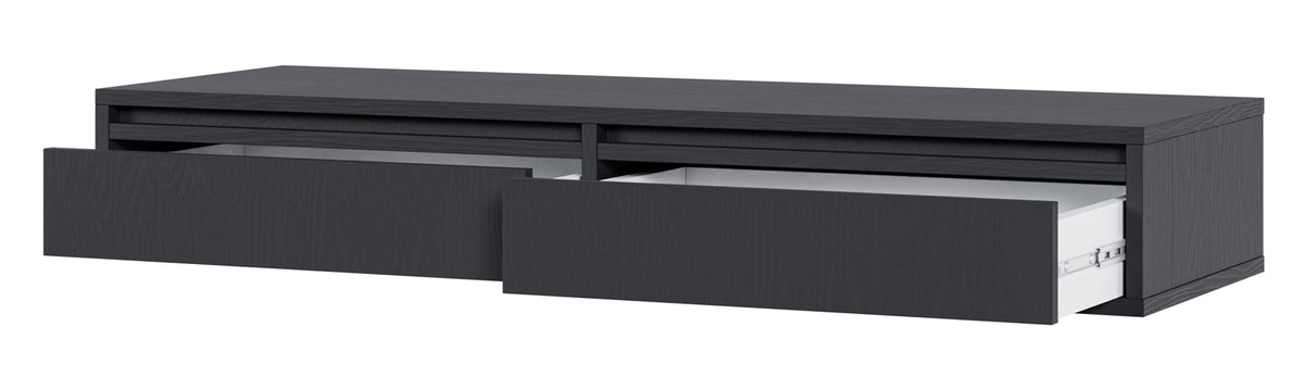 Hängender Schminktisch Evo mit Schubladen 110 cm Schwarz