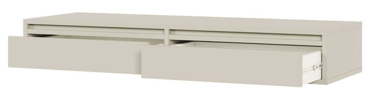 Coiffeuse Evo suspendue 110 cm cachemire avec tiroirs