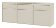 Commode suspendue trois portes Evo avec tiroirs 154 cm cachemire
