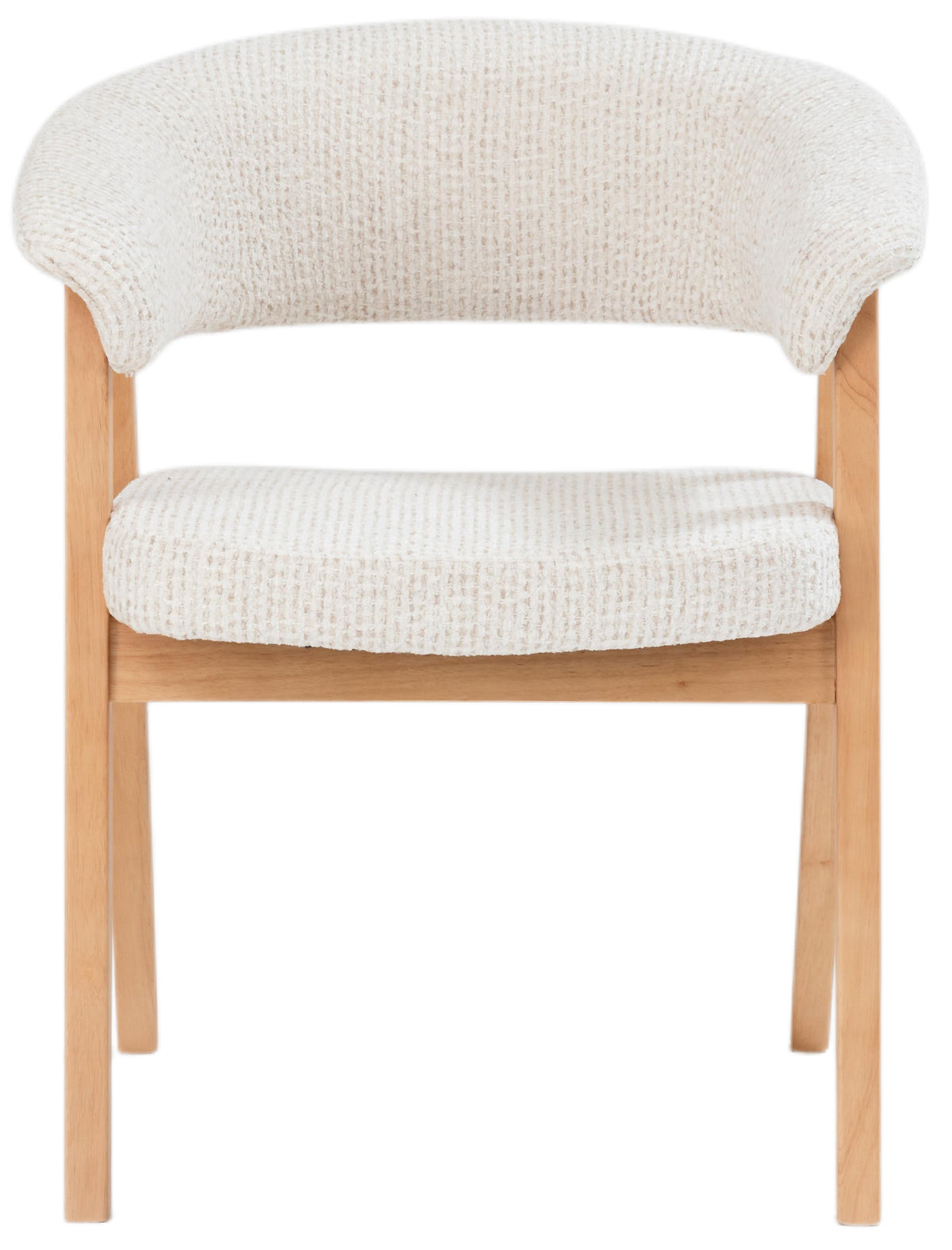 Holzstuhl für das Esszimmer Nux hellbeiger Chenille/Eiche natur