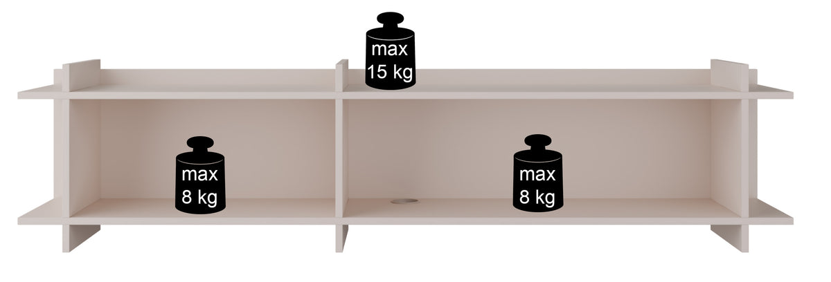 Meuble TV Fencey sur pied et suspendu 175 cm cachemire