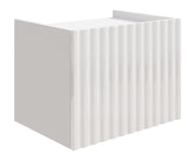 Table de chevet Fiorra suspendue 48 cm blanc brillant