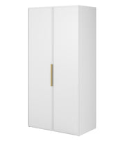 Armoire deux portes Frame avec tringle, étagères et tiroir 100 cm Blanche