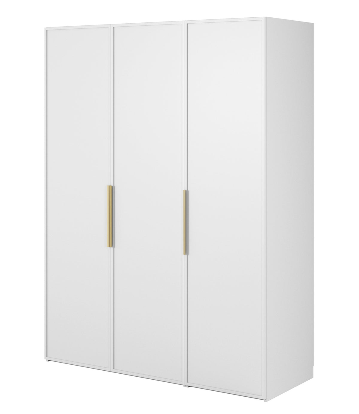 Armoire trois portes Frame avec deux tringles 150 cm Blanc