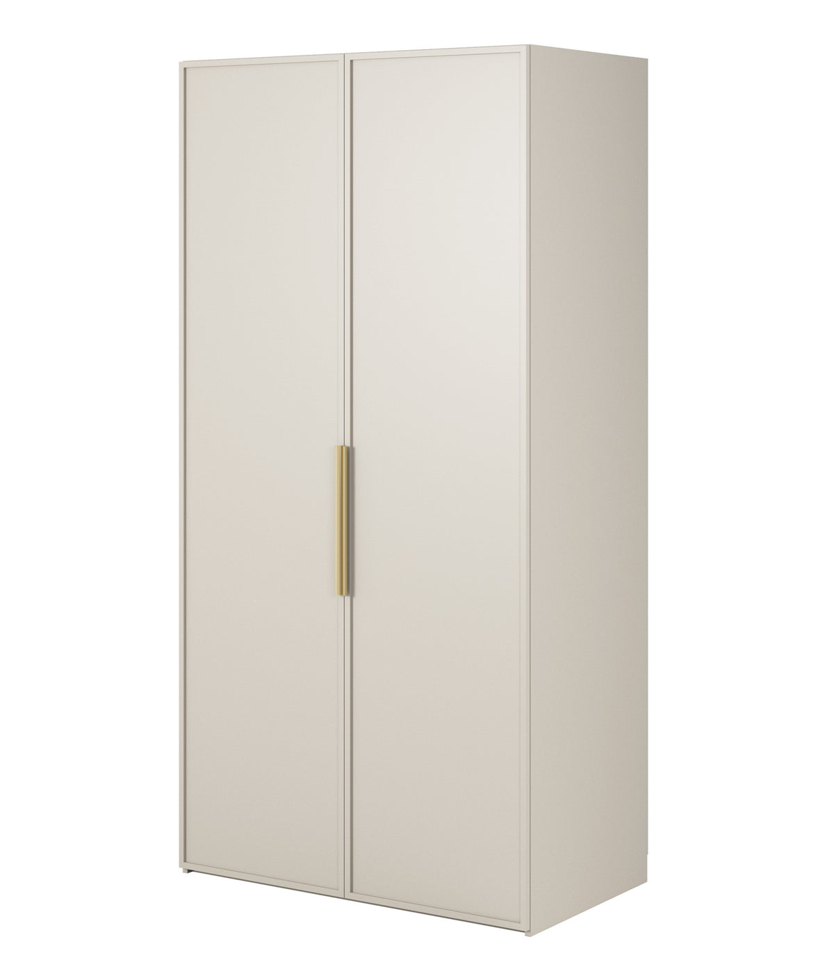 Armoire deux portes Frame avec tringle 100 cm Gris beige