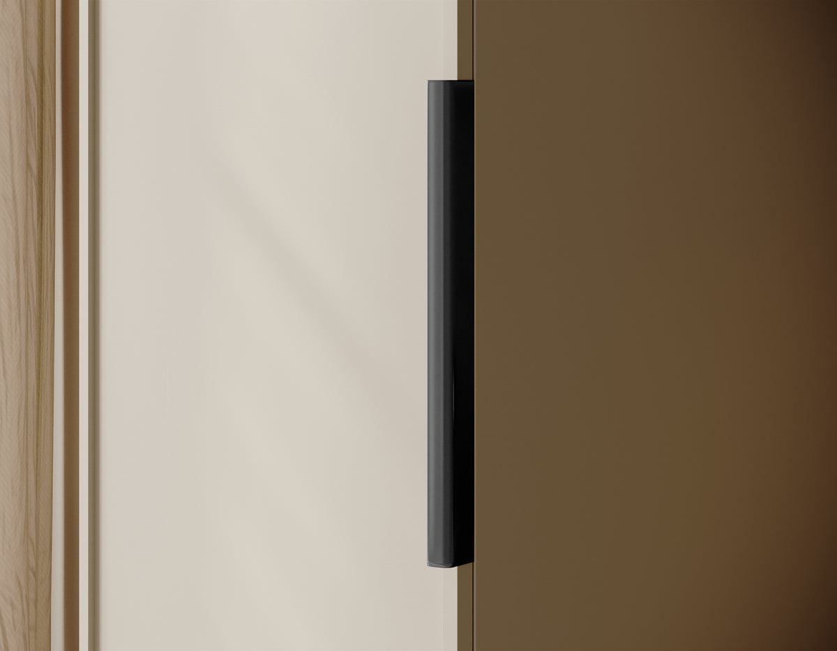 Armoire 1 porte Frame avec étagères 50 cm Gris beige