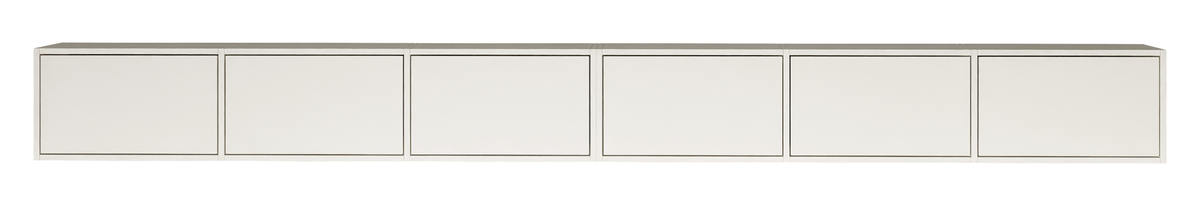 Hängender TV-Schrank Framme mit sechs Klappen, 300 cm, weiß