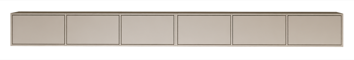Hängender TV-Schrank Framme mit sechs Klappen, 300 cm, Kaschmir