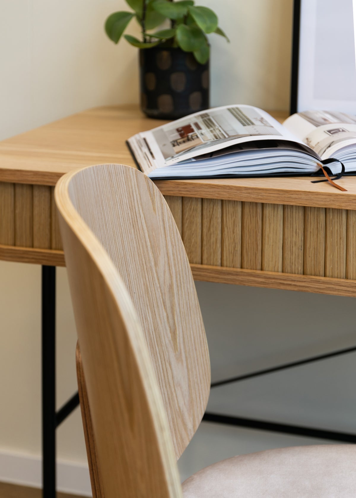 Bureau Gativel 120x60 cm lamelles chêne naturel