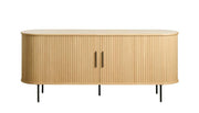 Commode Gativel lamelles 180 cm chêne naturel