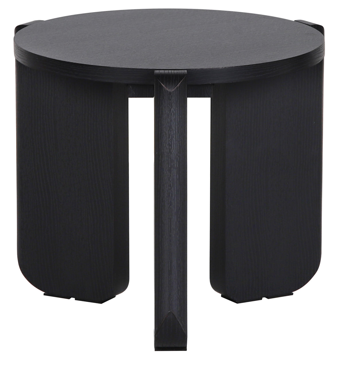 Runder Couchtisch Preffines S Durchmesser 50 cm Esche schwarz