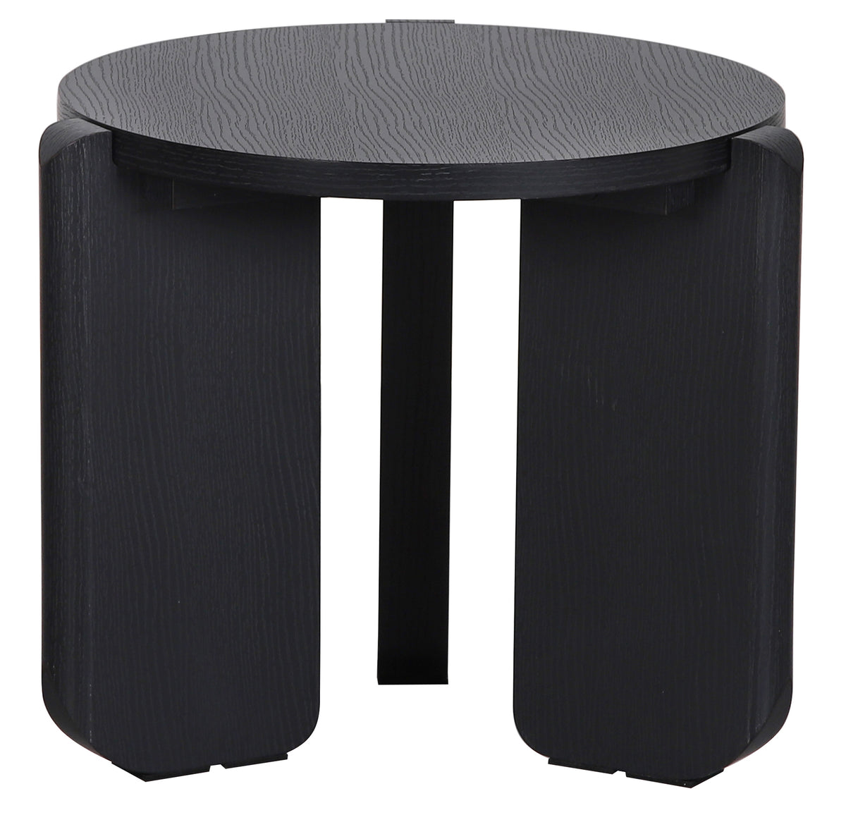 Runder Couchtisch Preffines S Durchmesser 50 cm Esche schwarz