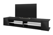 TV-Schrank Mitchell 180 cm Schwarz matt / Schwarz glänzend