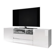Meuble TV Bros Blanc mat / Blanc brillant