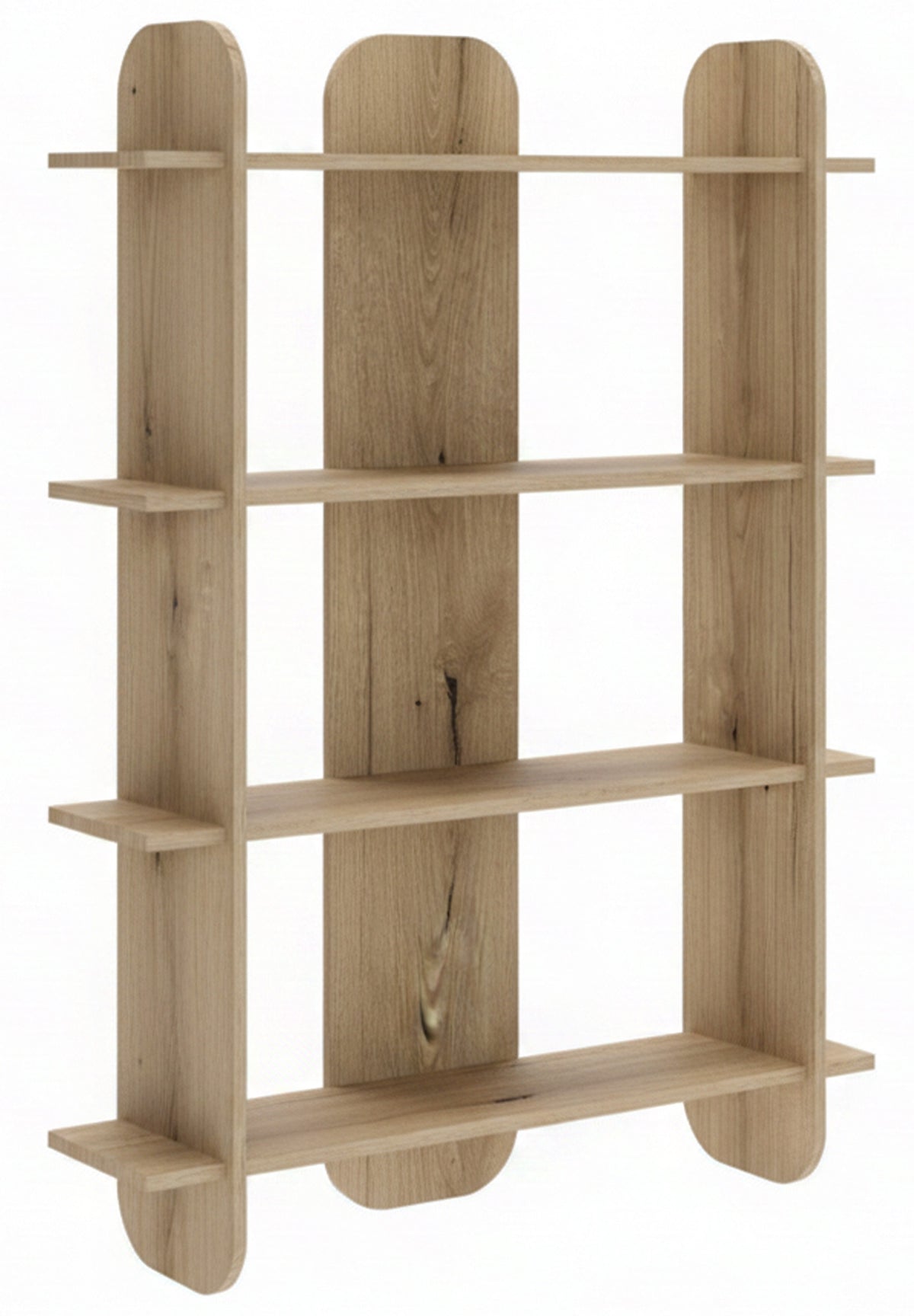 Étagère Livio à quatre étagères 107 cm Chêne Evoke
