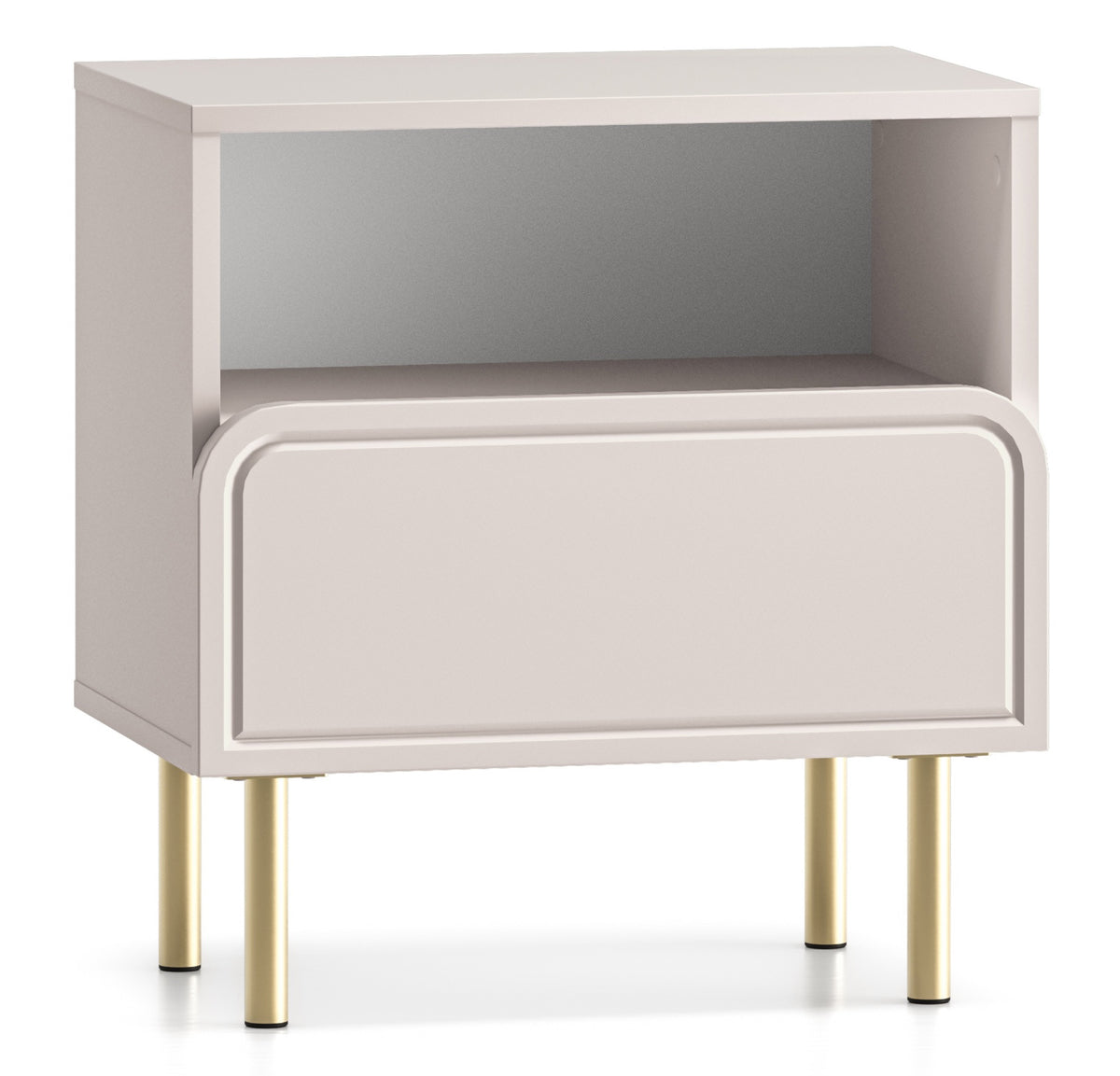 Table de chevet Loppa avec tiroir et niche 50 cm Cachemire